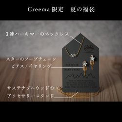 ＜Creema限定福袋＞送料無料  ネックレス/イヤリングorピアス/アクセサリースタンド　ハーキマー＆星 夏 3枚目の画像