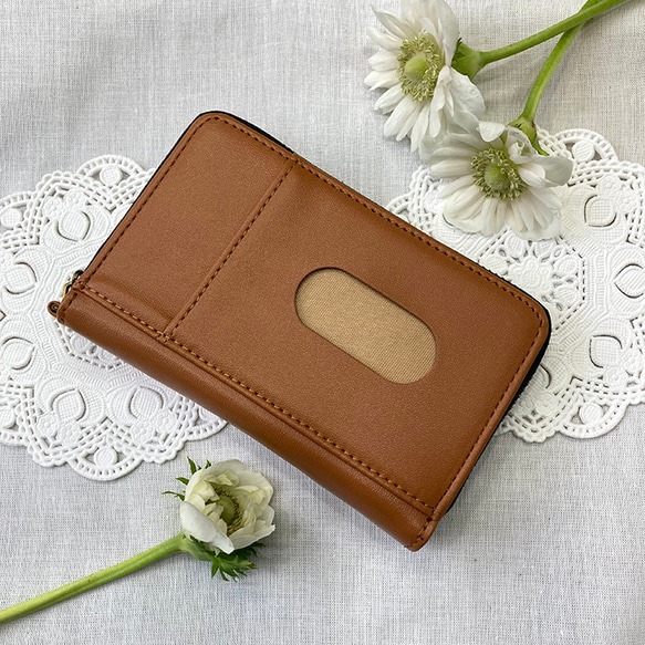 【受注生産】ねこ「ミンニャ」のミニ財布（コインパスケース） 2枚目の画像