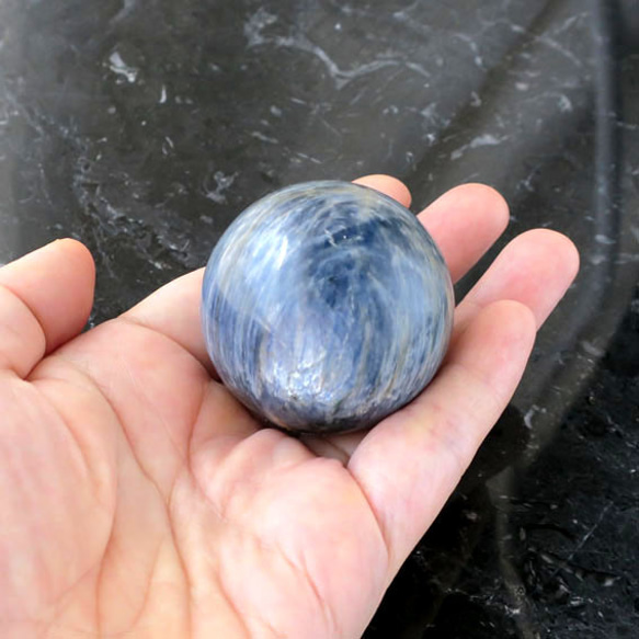 來自俄羅斯的藍色藍晶石 (Kyanite) 球體 第6張的照片