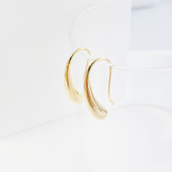 eje275 【1對】優雅長水滴造型16KGP金鉤耳環 第4張的照片