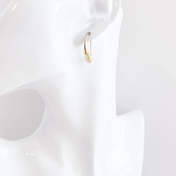 eje275 【1對】優雅長水滴造型16KGP金鉤耳環 第5張的照片