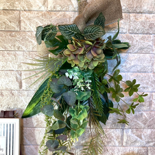 光触媒 人工観葉植物 ウォールグリーン フェイク フラワー 亜熱帯