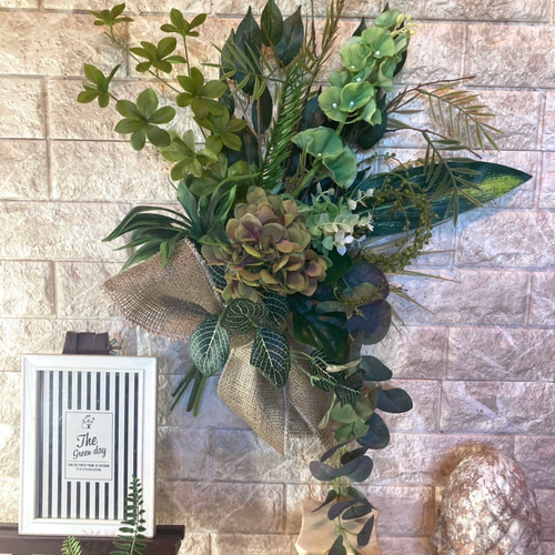 光触媒 人工観葉植物 ウォールグリーン フェイク フラワー 亜熱帯