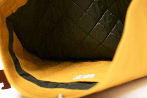 Fluffy SHOULDER マチ無しフラットなショルダーバッグ　高島帆布 8枚目の画像