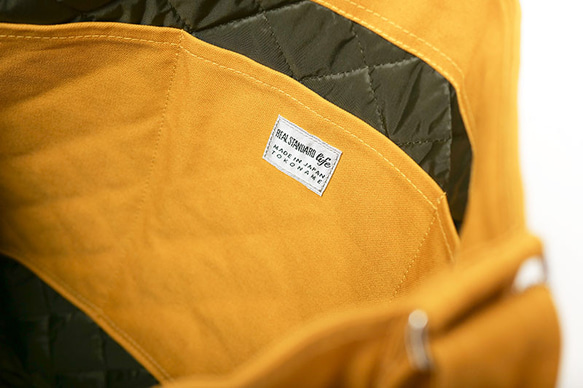 Fluffy SHOULDER マチ無しフラットなショルダーバッグ　高島帆布 7枚目の画像
