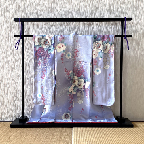 ミニチュア着物 紫地姫柄 ゆらっち様専用ページ 内側もかわいい着物
