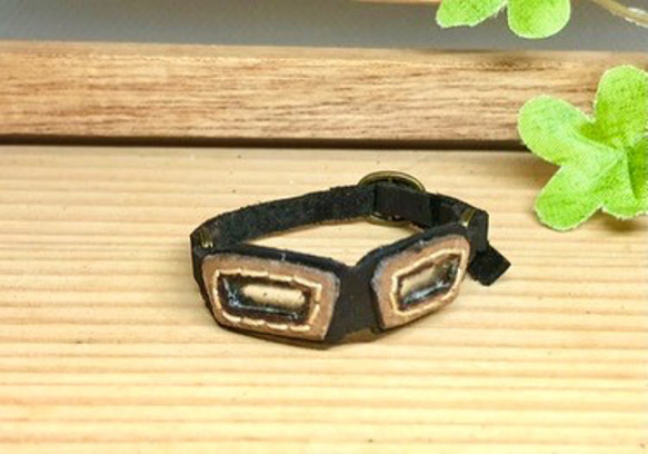 森き　ミニチュア革ゴーグル　miniature. 4枚目の画像