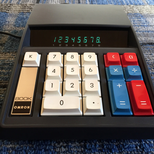 レトロ 電卓 1972年 OMRON 800K ELECTRONIC CALCULATOR -Used