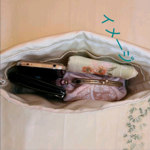 袋帯リメイク　シルバー バネハンドルバッグ バネハンドルバッグ 袋帯リメイク　シルバー