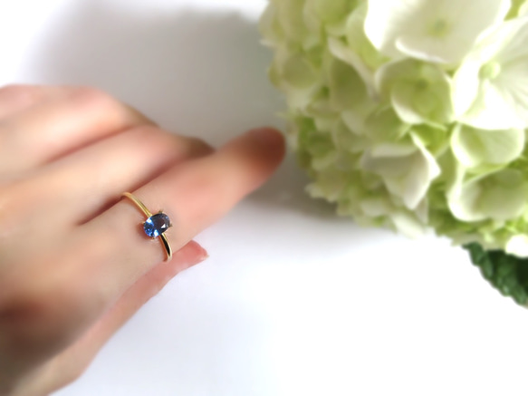 [九月生日石] 6 x 4mm 高品質「藍寶石」戒指 [數量有限] 第14張的照片