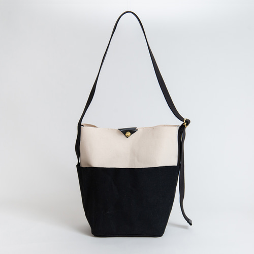 TWO-TONEバッグ ブラック Sサイズ 受注生産 ショルダーバッグ NIZYU  