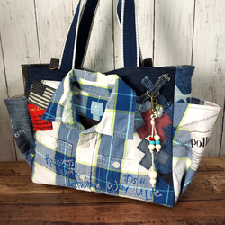 サイドポケットデニムバック No.297 ～ デニムリメイク