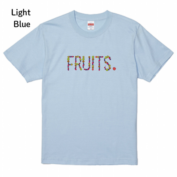 フルーツで書いたFRUITSロゴT《5colors》S〜3XL 7枚目の画像