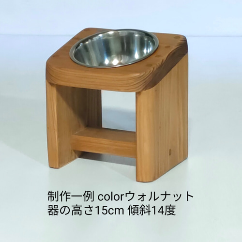 【良好品】 Pet Table Hinoki】No.824 おもちゃ・ペット小物 Wood Factory 食器・餌やり・水やり用品