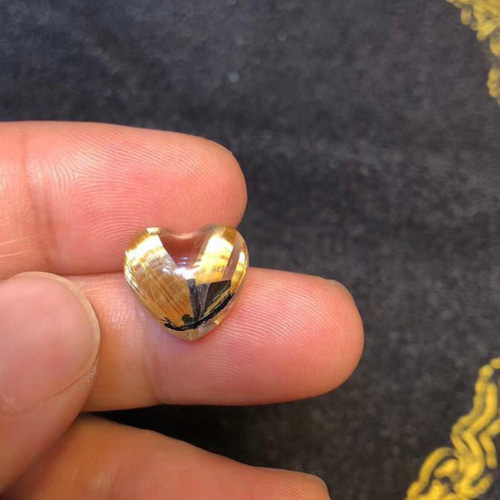 高級】ゴールド タイチンルチル クォーツ 13.9*12.9*8.7mm$ その他素材 