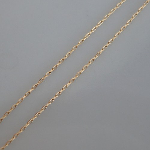 k18 ネックレス　チェーン k18 ネックレス チェーン ペーパークリップ 40cm デザイン