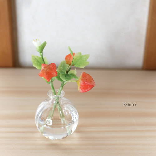 オーダー品＞（再販）貴方を想ふ ミニほおずき ✿クレイフラワー