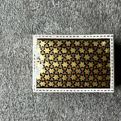 ペルシャの象嵌細工（寄木細工）小箱　引出しタイプ【ハータムカーリー066】 3枚目の画像