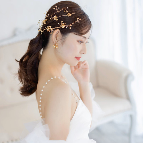 MA108 【ゼクシィ掲載】 ヘッドドレス カチューシャ ブライダル MA108 【ゼクシィ掲載】 ヘッドドレス カチューシャ ブライダル
