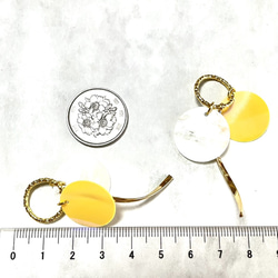 2pcs★charm・shell plate yellow （シェルプレートチャーム） 4枚目の画像