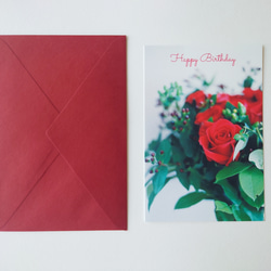 花束(薔薇)　バースデーカード　ポストカード　レターセット　写真 5枚目の画像