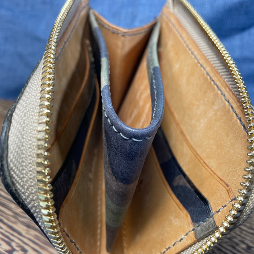 L字ファスナーウォレット コンパクト財布 イタリアンレザー