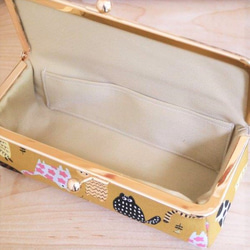 “國內免運費” Gamaguchi BOX 型小袋 (neko, 米色) 第3張的照片
