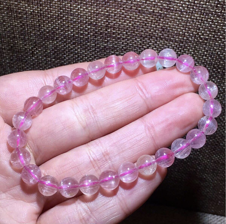 【レア品】さくら色 トルマリン キャッツアイ ブレスレット7mm 1 $
