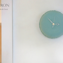 マカロン　手作りの掛け時計　MUU CLOCK  MACARON (Mizuiro)  お菓子な時計　 5枚目の画像