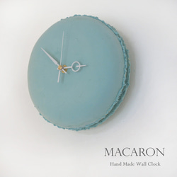 マカロン　手作りの掛け時計　MUU CLOCK  MACARON (Mizuiro)  お菓子な時計　 3枚目の画像