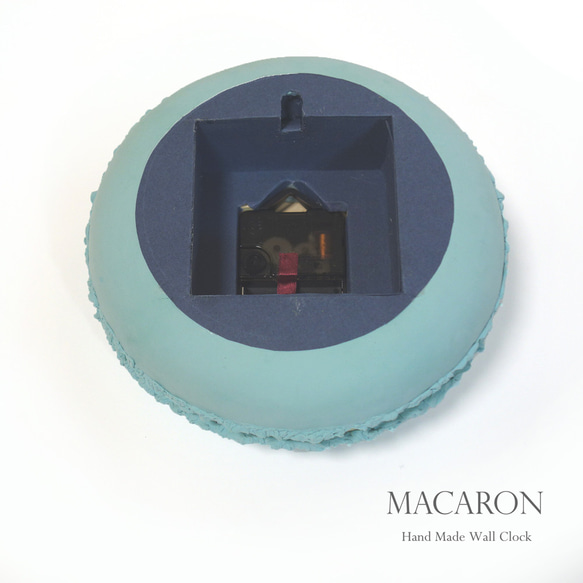 マカロン　手作りの掛け時計　MUU CLOCK  MACARON (Mizuiro)  お菓子な時計　 9枚目の画像