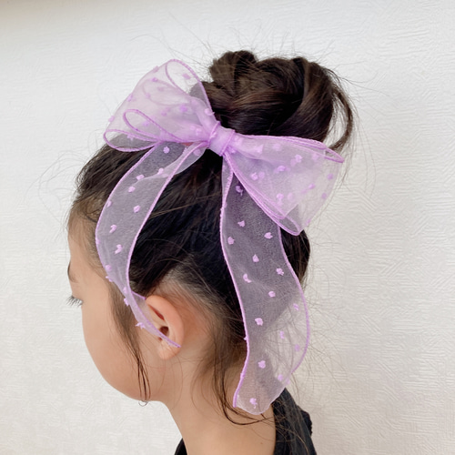 再販多数】ドットビッグリボン ヘアゴム ヘアクリップ ヘア バレッタ