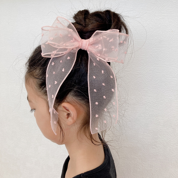 再販多数】ドットビッグリボン ヘアゴム ヘアクリップ ヘア