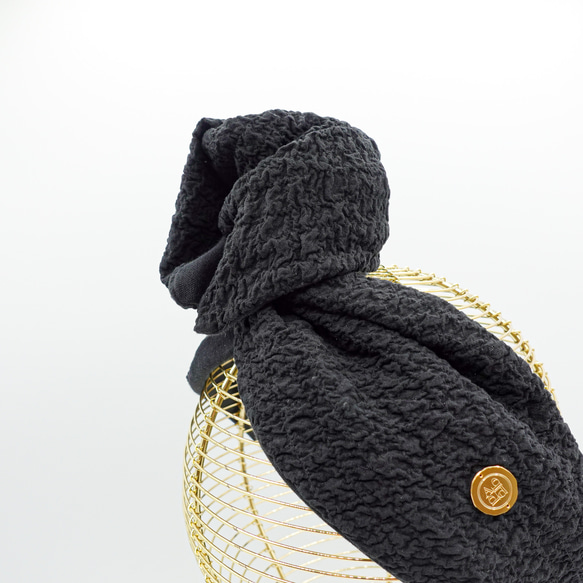 剩餘 1 件 3D 細微差別亞麻黑｜換裝頭巾｜QPPA®︎ 頭巾帽子 第15張的照片