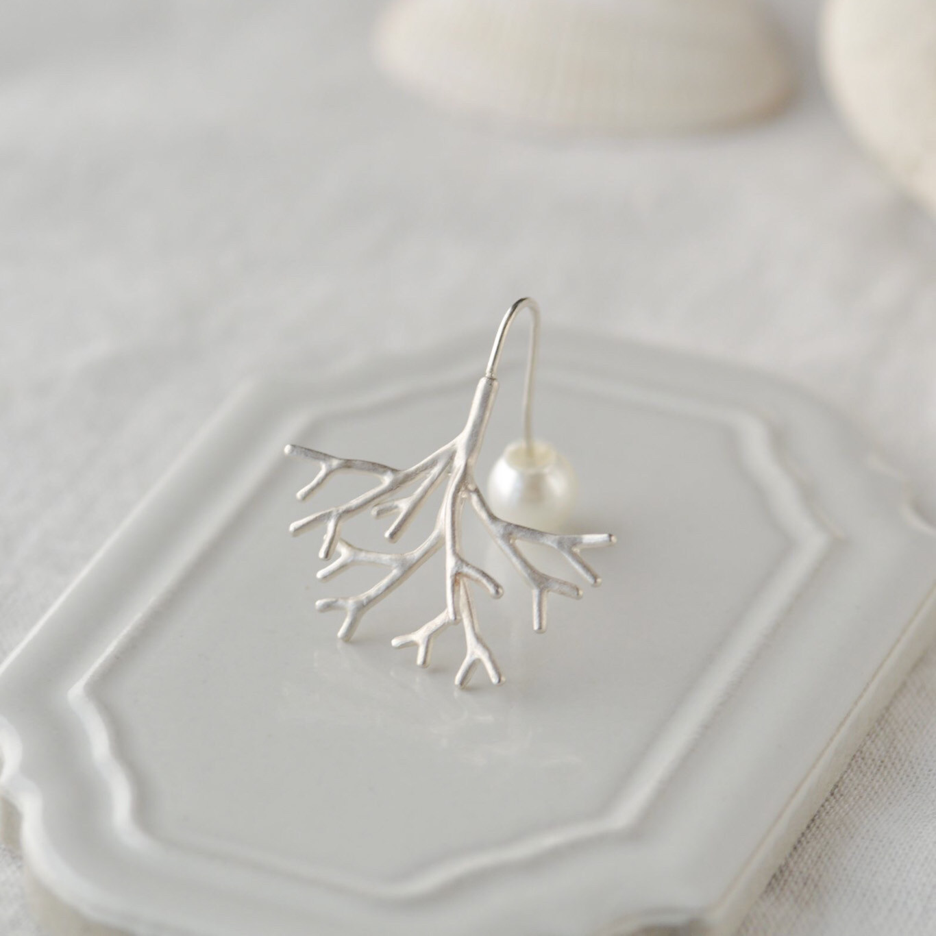 海藻のピアス【片耳】