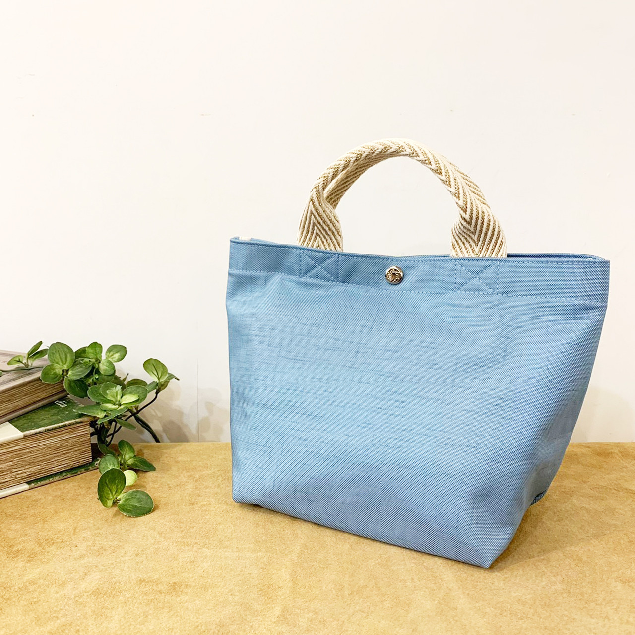 【撥水加工ウレタン×綿テープ】極軽マチありミニトートバッグ <４色展開>　ミニトート　軽い　撥水　M2021