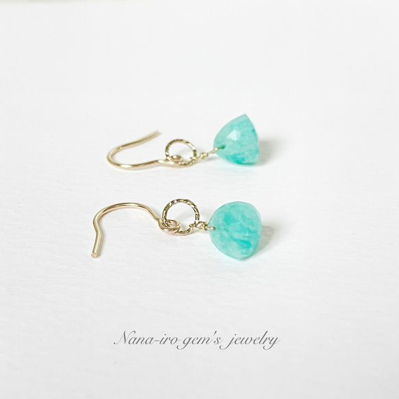 14kgf amazonite pierce 7枚目の画像