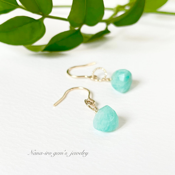 14kgf amazonite pierce 2枚目の画像