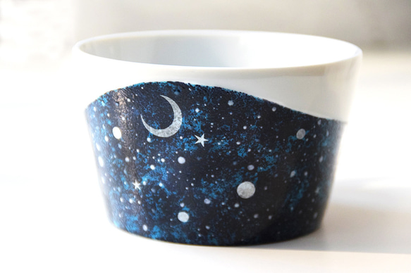 夜空と三日月の楕円皿セット・シルバー 6枚目の画像