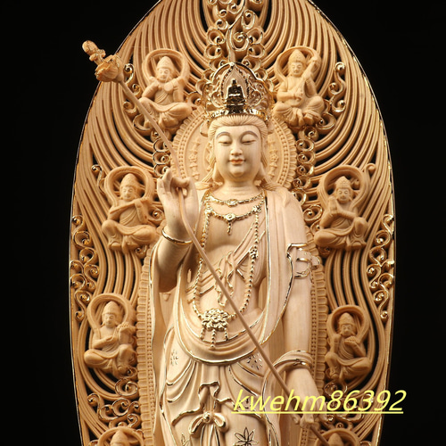 木彫仏像 東方三聖 薬師如来三尊立像 勢至菩薩 観音菩薩 切金