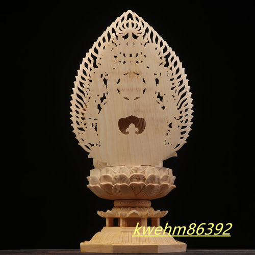 仏教美術品 大至勢菩薩 極上品 仏師で仕上げ品 木彫仏像 実木
