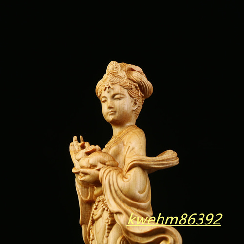 崖柏木彫 嫦娥 彫刻 美術工芸品 置物 コレクショ 彫刻 minn 通販