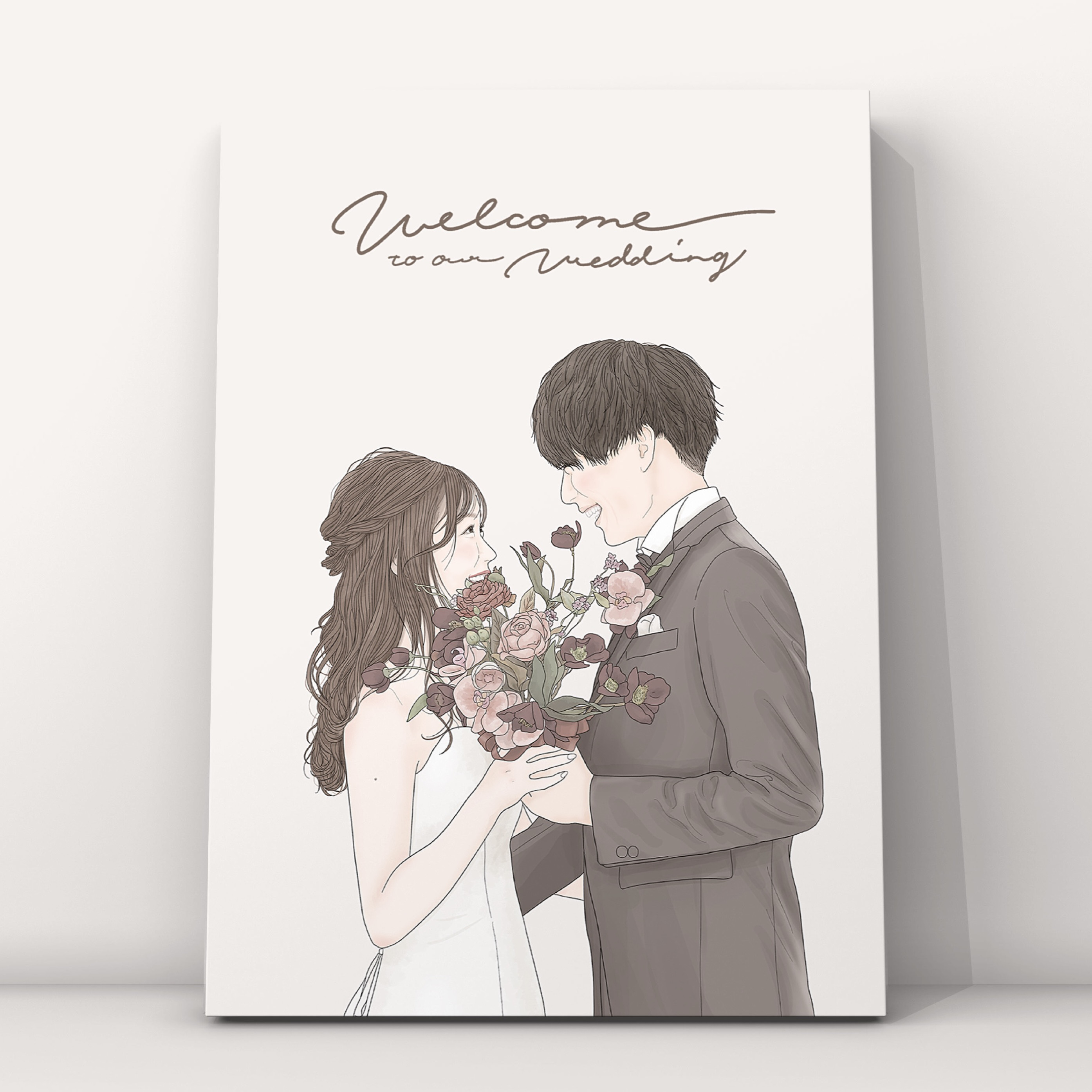 ウェルカムボード 似顔絵イラスト