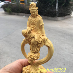 極上品 自在观音菩萨 仏教工芸品 精密彫刻 仏教美術 木彫仏像 彫刻