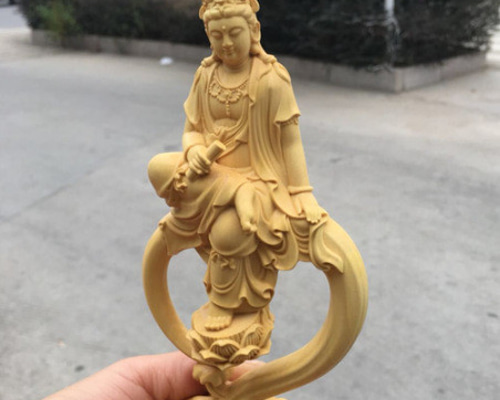 極上品 自在观音菩萨 仏教工芸品 精密彫刻 仏教美術 木彫仏像 彫刻