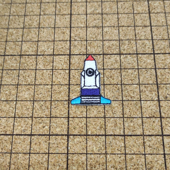 【送料無料】ワッペンS　ロケットC 2枚目の画像