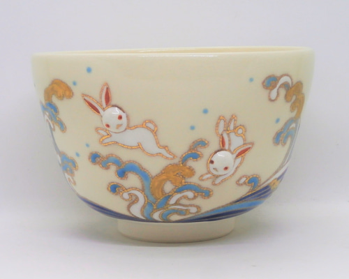 ☆ 三浦竹泉 清水焼 波兎蓋碗 ☆ 三浦竹泉 清水焼 波兎蓋碗 Yahoo!オークション -「三浦竹泉 茶碗