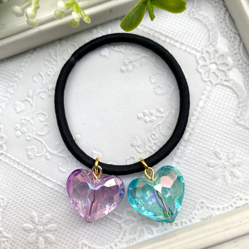 ヘアゴム オーロラ キラキラ 髪ゴム キッズ 子供 ヘアアクセ ヘア