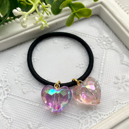 ヘアゴム オーロラ キラキラ 髪ゴム キッズ 子供 ヘアアクセ ヘア