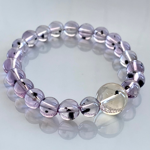 ✦希少✦天然ロマネサイトシトリン✦ブレスレット✦天然石✦ 超レア希少石☆ロマネサイトインアメジスト・ロマネサイトインシトリン